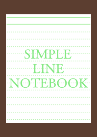 SIMPLE GREEN LINE NOTEBOOK-DEEP BROWN