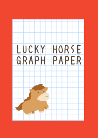 LUCKY HORSE GRAPH PAPER-RED