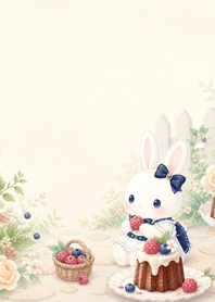 Navy White Rabbit Berry Canele