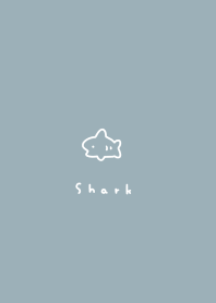 Tiny Shark / mint gray, wh line