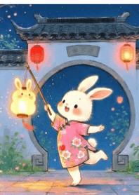 กระต่ายนำโชคในวันตรุษจีน V.1