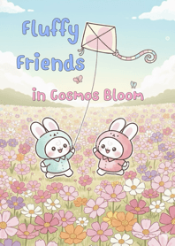 Fluffy Friends in Cosmos Bloom