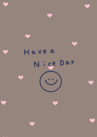 Greige and pink heart pattern. Smile.