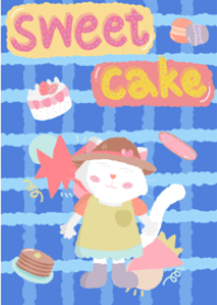 Sweet cake..the white cat.
