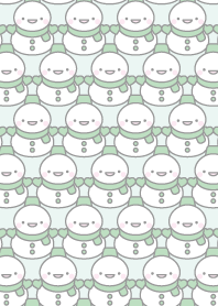cute green snowman theme5