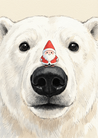 仙女大小的迷你圣诞老人和北极熊