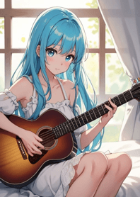 A girl playing the guitar 069ed9