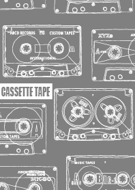 Retro cassette tape:black WV
