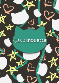 Cat silhouette -Pop style-