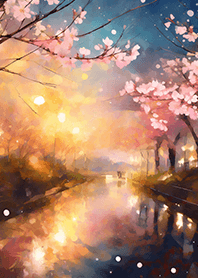 美しい夜桜の着せかえ#2376