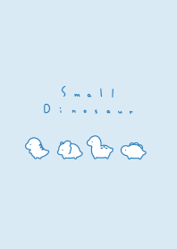 Small Dinosaur /aqua blue,blueline,whfil