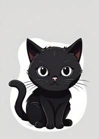 Super cute black cat SfWbJ
