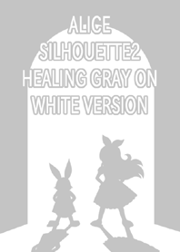 ALICE SILHOUETTE2 HEALING GRAY ON WHITE
