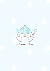 Shaved ice and Shimaenaga -blue- dot