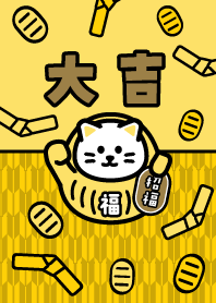 達摩招財貓服裝/黃色