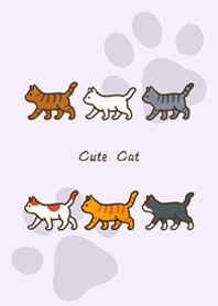 Cat taking a walk(Romantic Purple)