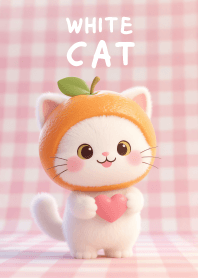 Pretty White Cat Orange Head (JP)