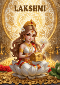 Lakshmi = wealth, all wishes come true