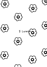 Hand-painted floral pattern. White.