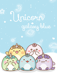 Unicorn on galaxy blue