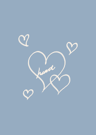 Hand-drawn heart of adult -smoky blue-3
