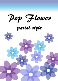 Pop flower pastel-style