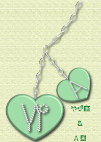 Heart pendant(Capricorn & A)