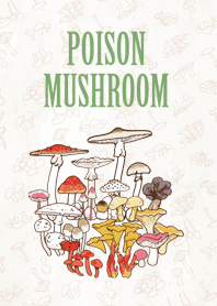 Mysterious, cute, poisonous mushroom