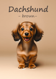 癒しわんこのダックスフンド（ブラウン）