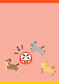 合格祈願03 赤と黄色