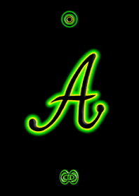Neon Initial A / Green