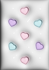 ぷっくりハート柄ミニ[パステルカラー]