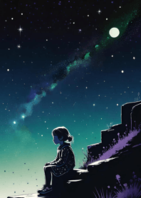 Starry sky girl B51F75