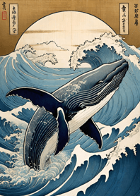 Ukiyo-e - Whale 06d201