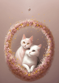 고양이와 꽃 upxcb