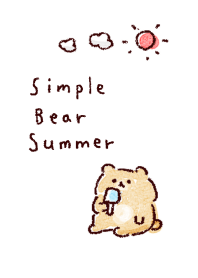 簡單的 熊 夏天 白藍