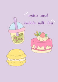 cake and bubble milk lea
