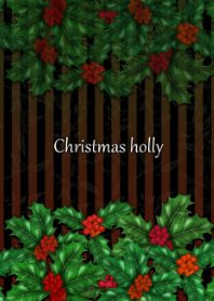 Christmas holly -Red & Green-
