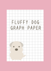FLUFFY DOG GRAPH PAPER-ROSE PINKj