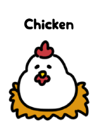 Cute white chicken Theme