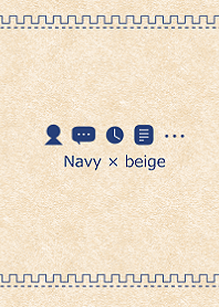 Navy X beige