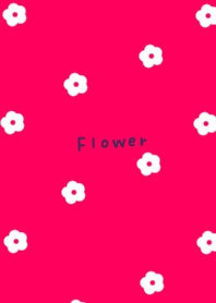 Vivid pink and small floral pattern.