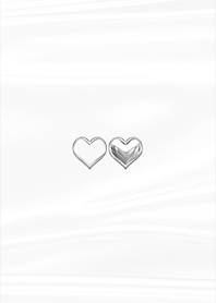 Metallic Hearts 1-2 -  White 01