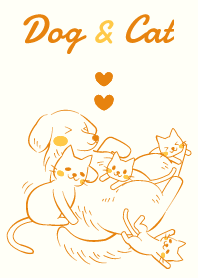 Animal 006L-2 (dog+cat/Yellow)