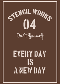 カフェ風ステンシル04