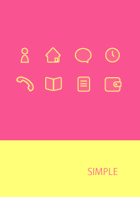 Adult Simple / Pink Vivid Yellow g