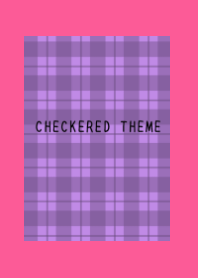 DUSTY PURPLE CHECKERED THEME/FLASHY PINK