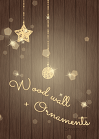 Wood wall and ornaments/brown 09.v2