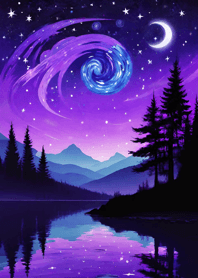 Bright Moon and Dawn 42632b