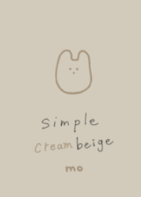 Simple cream beige mo